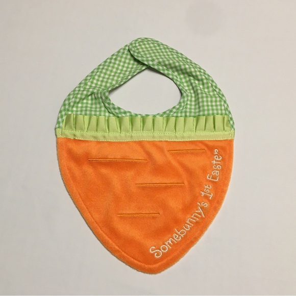 Hallmark Carrot Baby Bib - Picture 2 of 8